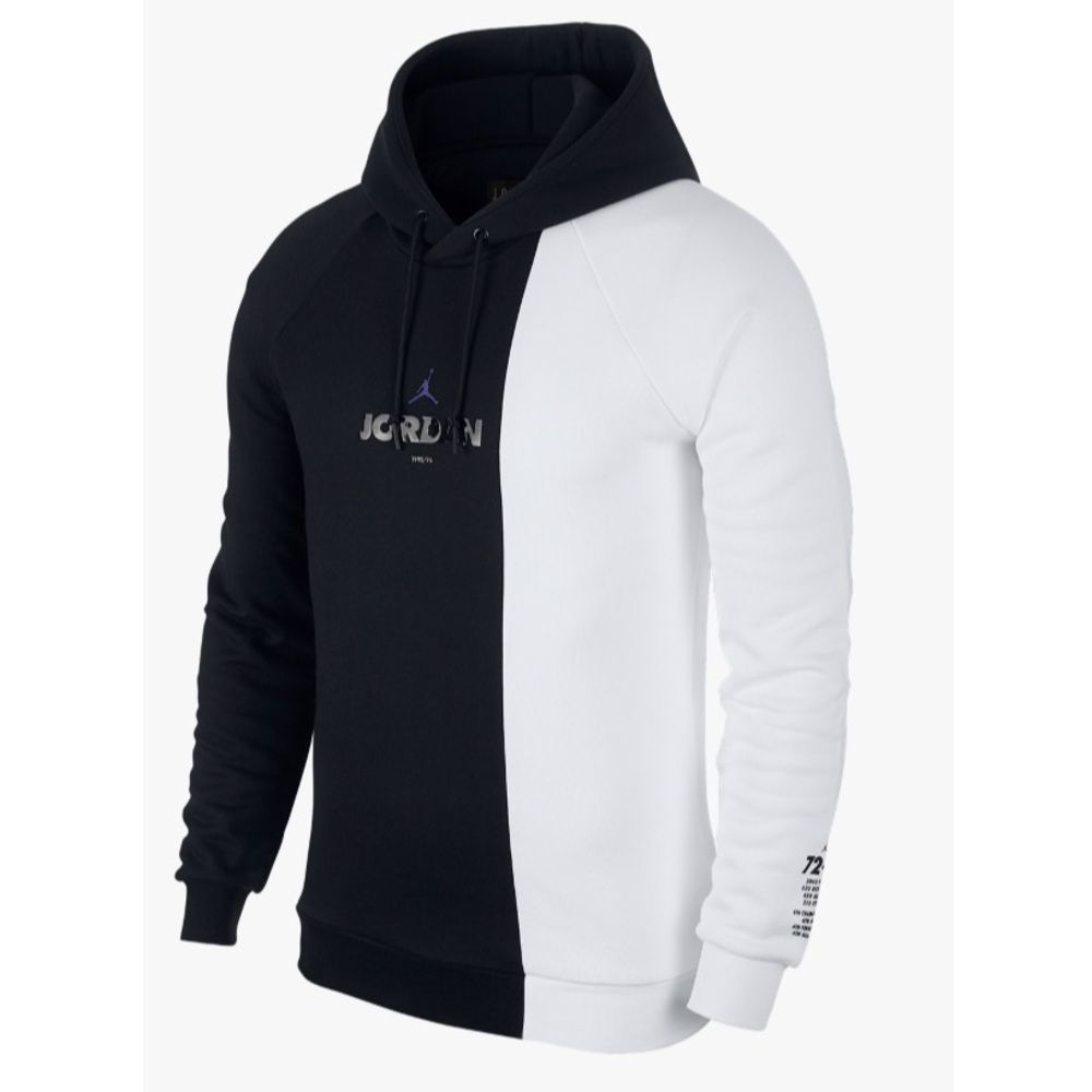 Men’s Jordan Legacy Black & White Fleece Hoodie XL